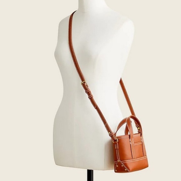 J. Crew NWT Mini Montauk Tote in Leather - Picture 2 of 3